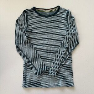 Smartwool Kids Base Layer Crew Small Merino 250 Top Blue Dot Thermal Midweight